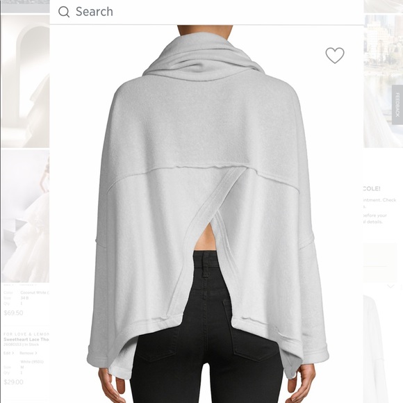 Free People Cowl Neck Pullover Sweatshirt NWT - Picture 3 of 3